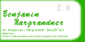 benjamin margrandner business card